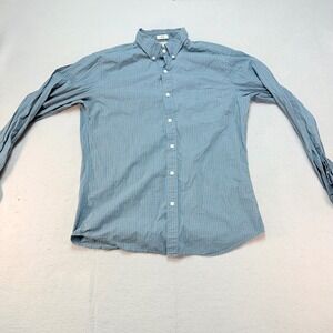J. Crew Slim Secret Wash‎ Stretch Button Down Shirt Blue Gingham Mens M